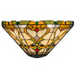 Meyda Lighting Middleton 16" 2-Light Mahogany Bronze Wall Sconce With Multi-Colored Shade Glass