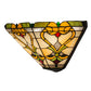 Meyda Lighting Middleton 16" 2-Light Mahogany Bronze Wall Sconce With Multi-Colored Shade Glass