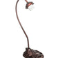 Meyda Lighting Middleton 18" Mahogany Bronze Desk Table Lamp With Multi-Colored Shade Glass