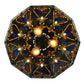 Meyda Lighting Middleton 20" 3-Light Mahogany Bronze Pendant Light With Multi-Colored Shade Glass