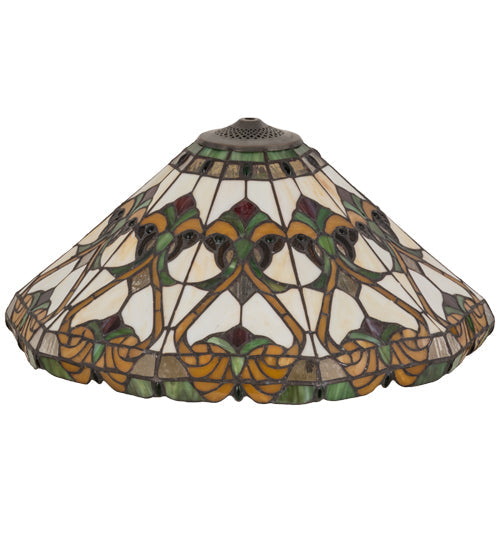 Meyda Lighting Middleton 20"W x 9"H Multi-Colored Shade Glass