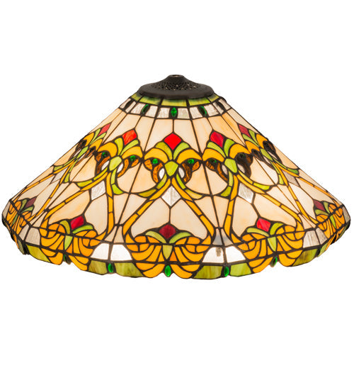 Meyda Lighting Middleton 20"W x 9"H Multi-Colored Shade Glass