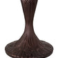 Meyda Lighting Middleton 23" Mahogany Bronze Table Lamp With Multi-Colored Shade Glass