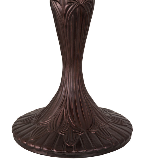 Meyda Lighting Middleton 23" Mahogany Bronze Table Lamp With Multi-Colored Shade Glass