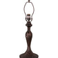 Meyda Lighting Middleton 23" Mahogany Bronze Table Lamp With Multi-Colored Shade Glass