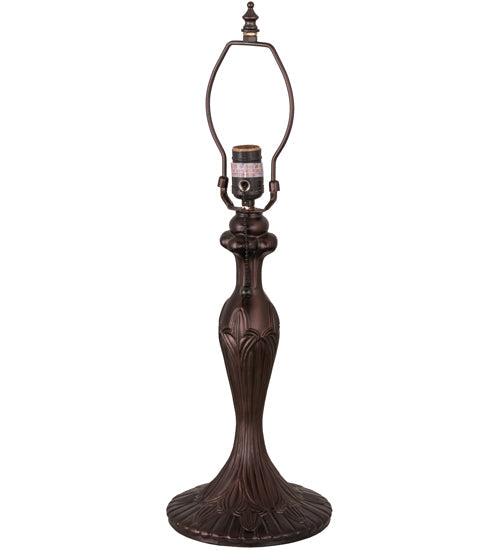 Meyda Lighting Middleton 23" Mahogany Bronze Table Lamp With Multi-Colored Shade Glass