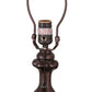 Meyda Lighting Middleton 23" Mahogany Bronze Table Lamp With Multi-Colored Shade Glass