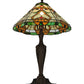 Meyda Lighting Middleton 24" Mahogany Bronze Table Lamp With Multi-Colored Shade Glass