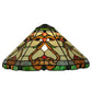 Meyda Lighting Middleton 24" Mahogany Bronze Table Lamp With Multi-Colored Shade Glass