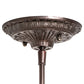 Meyda Lighting Middleton 244867 8" Mahogany Bronze Mini Pendant Light With Multi-Colored Stained Shade Glass
