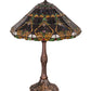 Meyda Lighting Middleton 28" Mahogany Bronze Table Lamp With Multi-Colored Shade Glass