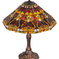Meyda Lighting Middleton 28" Mahogany Bronze Table Lamp With Multi-Colored Shade Glass