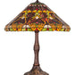 Meyda Lighting Middleton 28" Mahogany Bronze Table Lamp With Multi-Colored Shade Glass
