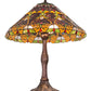 Meyda Lighting Middleton 28" Mahogany Bronze Table Lamp With Multi-Colored Shade Glass
