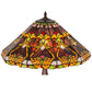 Meyda Lighting Middleton 28" Mahogany Bronze Table Lamp With Multi-Colored Shade Glass