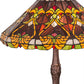 Meyda Lighting Middleton 28" Mahogany Bronze Table Lamp With Multi-Colored Shade Glass