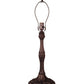 Meyda Lighting Middleton 28" Mahogany Bronze Table Lamp With Multi-Colored Shade Glass