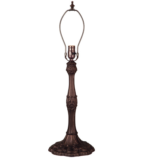 Meyda Lighting Middleton 28" Mahogany Bronze Table Lamp With Multi-Colored Shade Glass