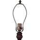 Meyda Lighting Middleton 28" Mahogany Bronze Table Lamp With Multi-Colored Shade Glass