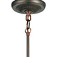 Meyda Lighting Middleton 8" Mahogany Bronze Mini Pendant Light With Multi-Colored Shade Glass