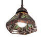 Meyda Lighting Middleton 8" Mahogany Bronze Mini Pendant Light With Multi-Colored Stained Shade Glass