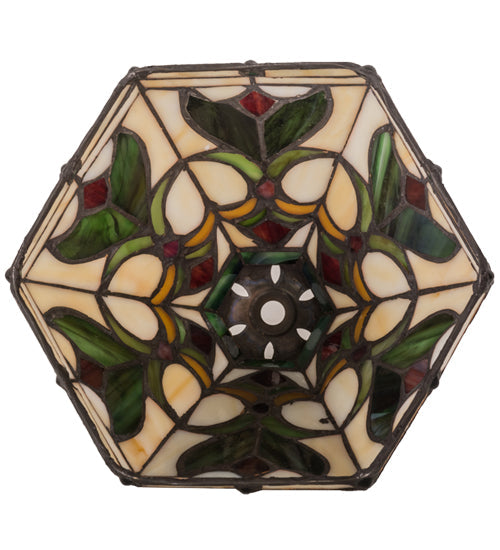 Meyda Lighting Middleton 8"W x 5"H Multi-Colored Shade Glass