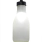 Meyda Lighting Milk Bottle 5" LED Black Mini Pendant Light With Frosted Clear Shade Glass