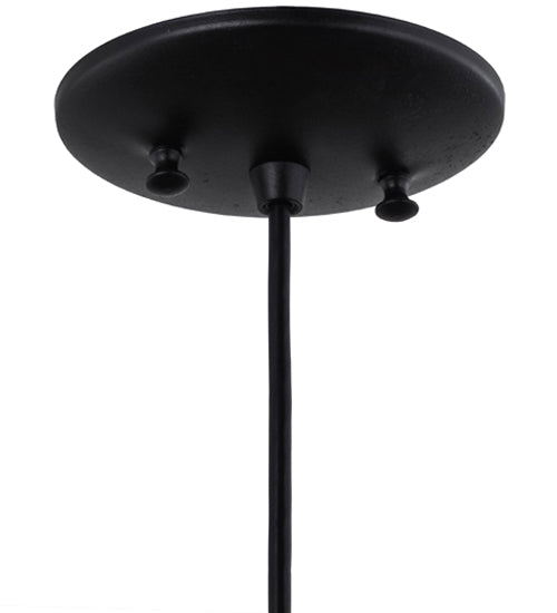 Meyda Lighting Milk Bottle 5" LED Black Mini Pendant Light With Frosted Clear Shade Glass