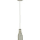 Meyda Lighting Milk Bottle 5" LED White Mini Pendant Light With Frosted Clear Shade Glass