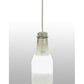 Meyda Lighting Milk Bottle 5" LED White Mini Pendant Light With Frosted Clear Shade Glass