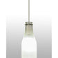 Meyda Lighting Milk Bottle 5" LED White Mini Pendant Light With Frosted Clear Shade Glass