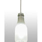 Meyda Lighting Milk Bottle 5" LED White Mini Pendant Light With Frosted Clear Shade Glass