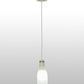 Meyda Lighting Milk Bottle 5" LED White Mini Pendant Light With Frosted Clear Shade Glass