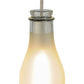 Meyda Lighting Milk Bottle 5" White Mini Pendant Light With Frosted Clear Shade Glass