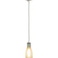 Meyda Lighting Milk Bottle 5" White Mini Pendant Light With Frosted Clear Shade Glass