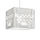Meyda Lighting Milk Crate 18" White Pendant Light With White Shade