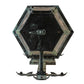 Meyda Lighting Millesime 11" 3-Light Craftsman Verdi On Brass Lantern Wall Sconce With Clear Seeded Shade Glass