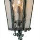 Meyda Lighting Millesime 11" 3-Light Craftsman Verdi On Brass Lantern Wall Sconce With Clear Seeded Shade Glass