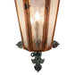 Meyda Lighting Millesime 14" 3-Light Antique Copper & Verdigris Lantern Wall Sconce With Clear Seeded Shade Glass