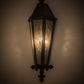 Meyda Lighting Millesime 14" 3-Light Blackwash Lantern Wall Sconce With Clear Seeded Shade Glass