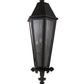 Meyda Lighting Millesime 14" 3-Light Blackwash Lantern Wall Sconce With Clear Seeded Shade Glass