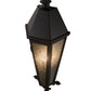 Meyda Lighting Millesime 14" 3-Light Blackwash Lantern Wall Sconce With Clear Seeded Shade Glass