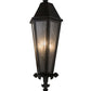 Meyda Lighting Millesime 14" 3-Light Blackwash Lantern Wall Sconce With Clear Seeded Shade Glass