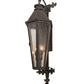 Meyda Lighting Millesime 14" 3-Light Coffee Bean Wall Sconce With Clear Seeded Shade Glass