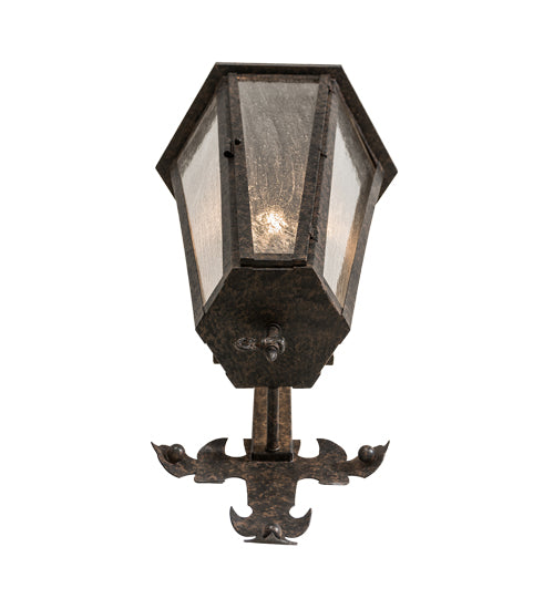 Meyda Lighting Millesime 14" 3-Light Coffee Bean Wall Sconce With Clear Seeded Shade Glass