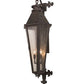 Meyda Lighting Millesime 14" 3-Light Coffee Bean Wall Sconce With Clear Seeded Shade Glass
