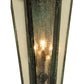 Meyda Lighting Millesime 14" 3-Light Craftsman Verde On Brass Lantern Wall Sconce With Clear Seeded Shade Glass
