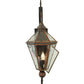 Meyda Lighting Millesime 14" Craftsman Brown And Vintage Copper Lantern Wall Sconce With Clear Shade Glass