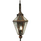 Meyda Lighting Millesime 14" Craftsman Brown And Vintage Copper Lantern Wall Sconce With Clear Shade Glass