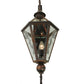 Meyda Lighting Millesime 14" Craftsman Brown And Vintage Copper Lantern Wall Sconce With Clear Shade Glass